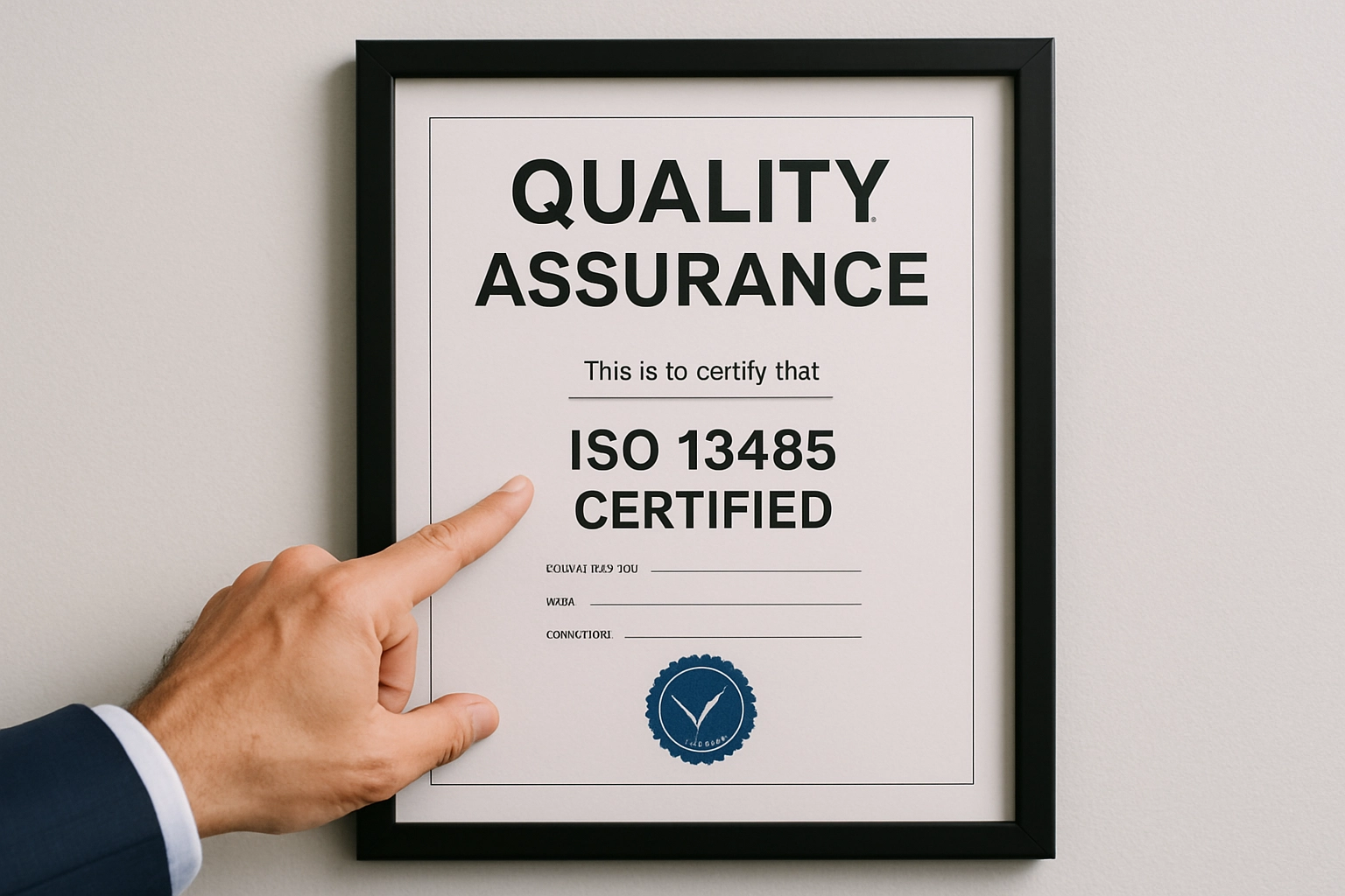 Quality assurance certificate