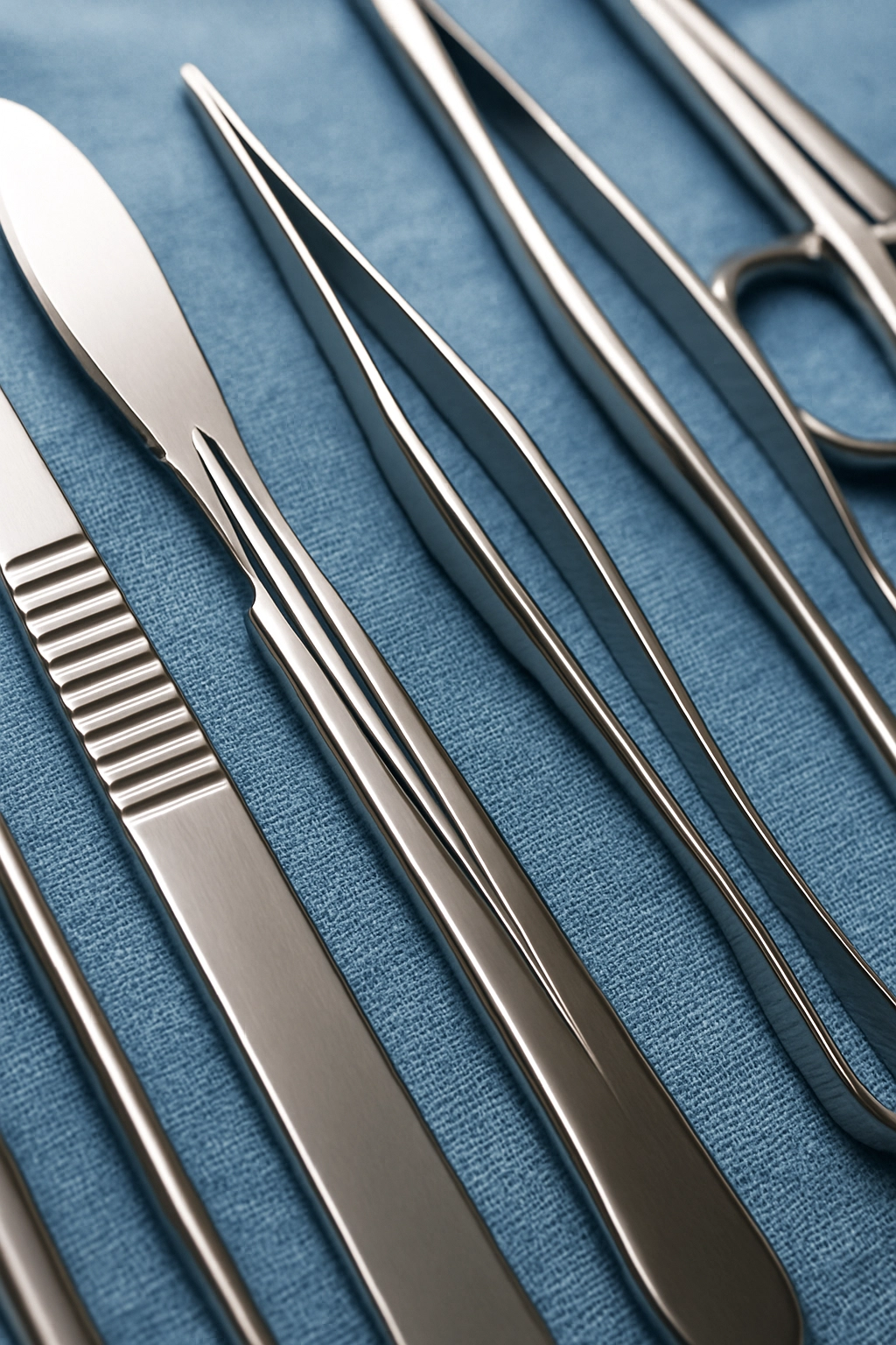 Close-up of surgical instruments